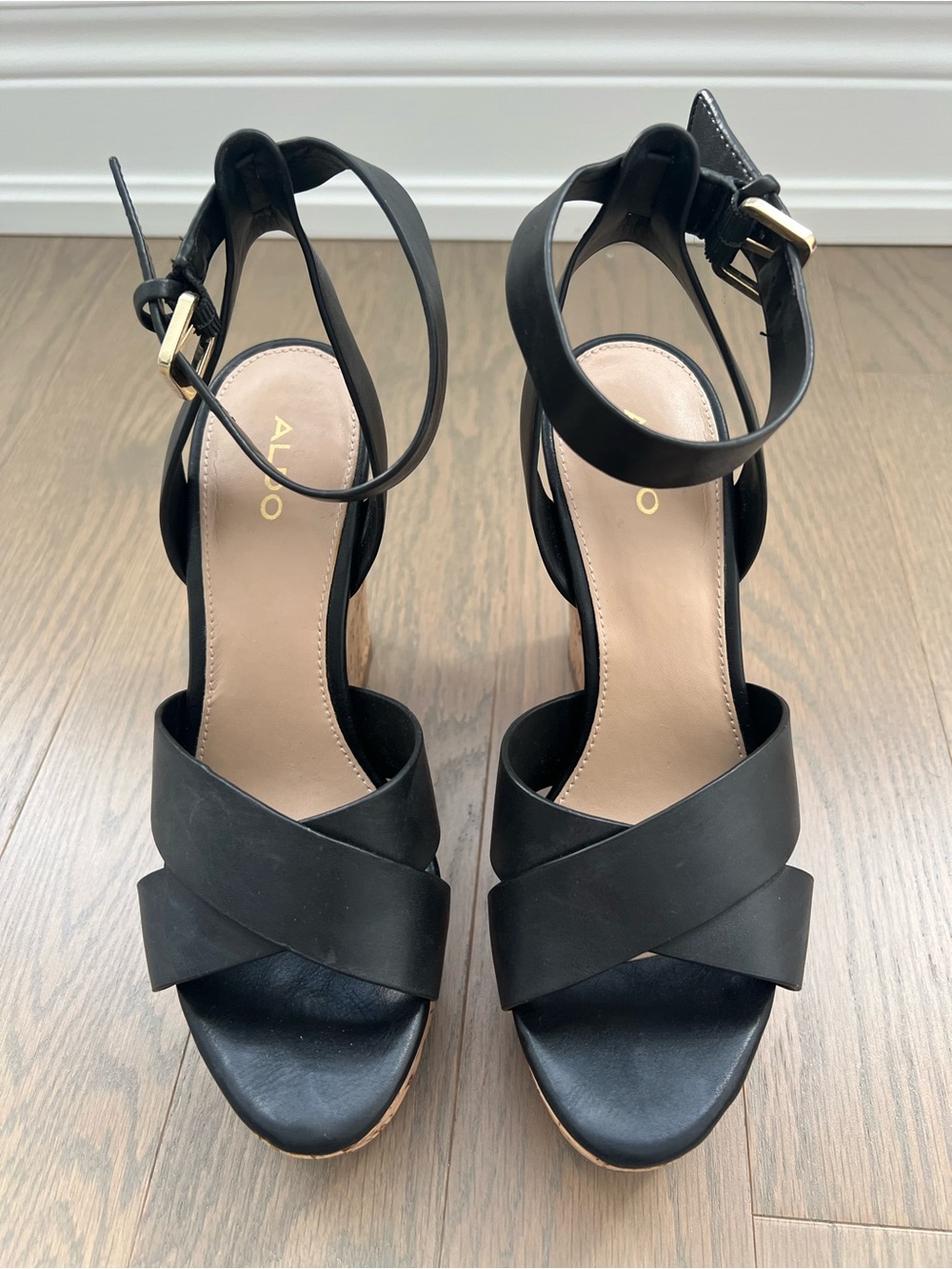ALDO Wedge Heel Sandals with Ankle Strap - Picture 3 of 11